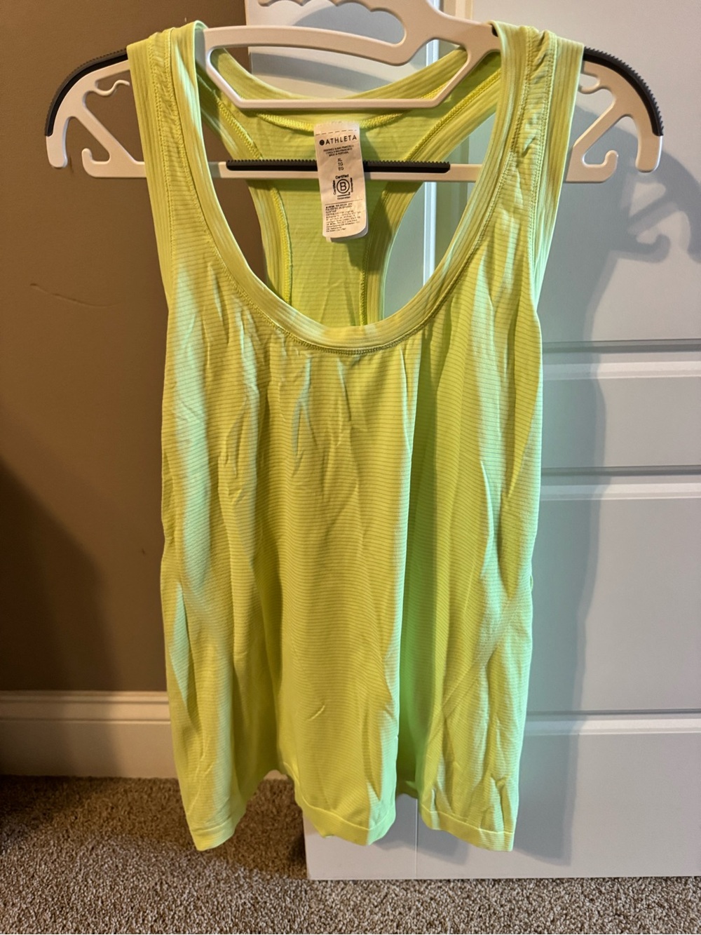 Athleta Neon Lime Racerback Tank Top